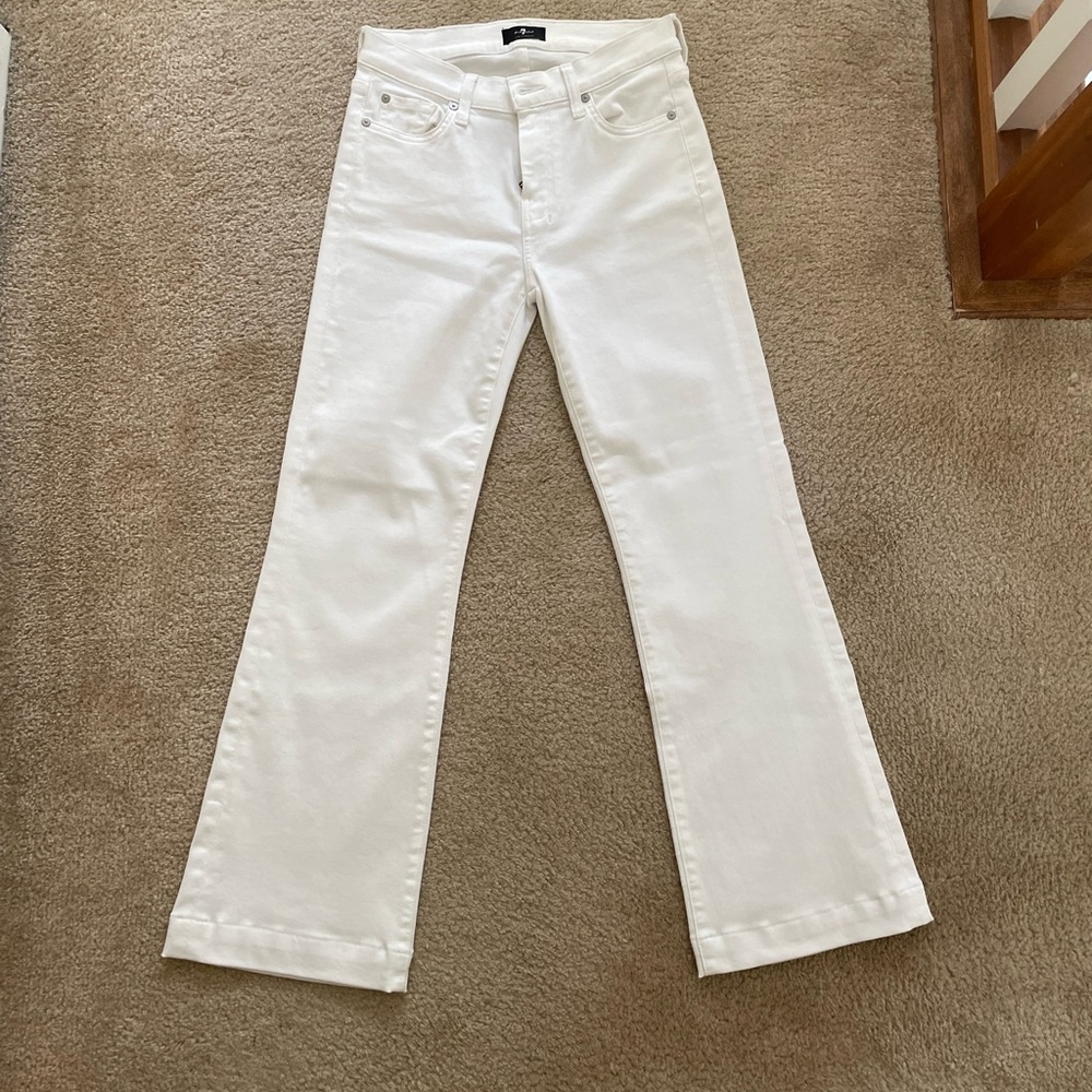 7th for all mankind white bell bottoms